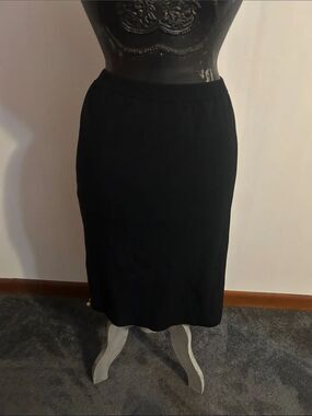 Sandra Black Knit Pencil Skirt